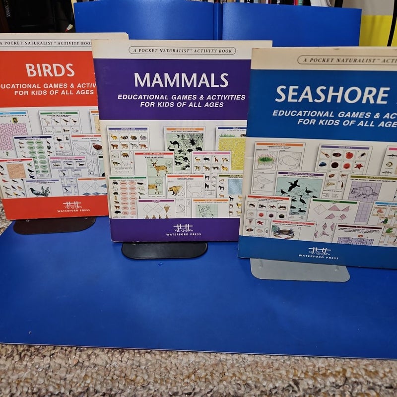 Pocket Naturalist Activity Books: BIRDS, MAMMALS, & SEASHORE LIFE