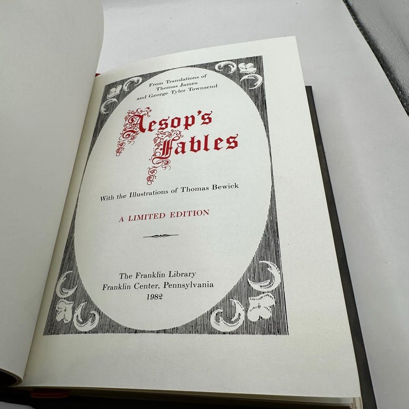 AESOP’s Fables  (1984 Franklin Library Limited Edition Leather Gilded Edges)