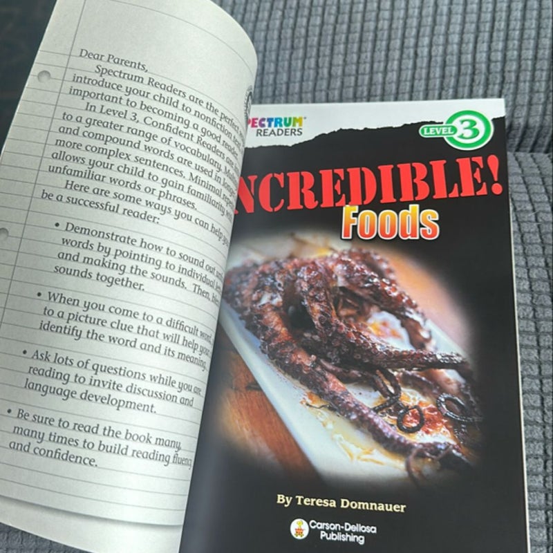 Incredible! Foods: Spectrum Readers Level 3