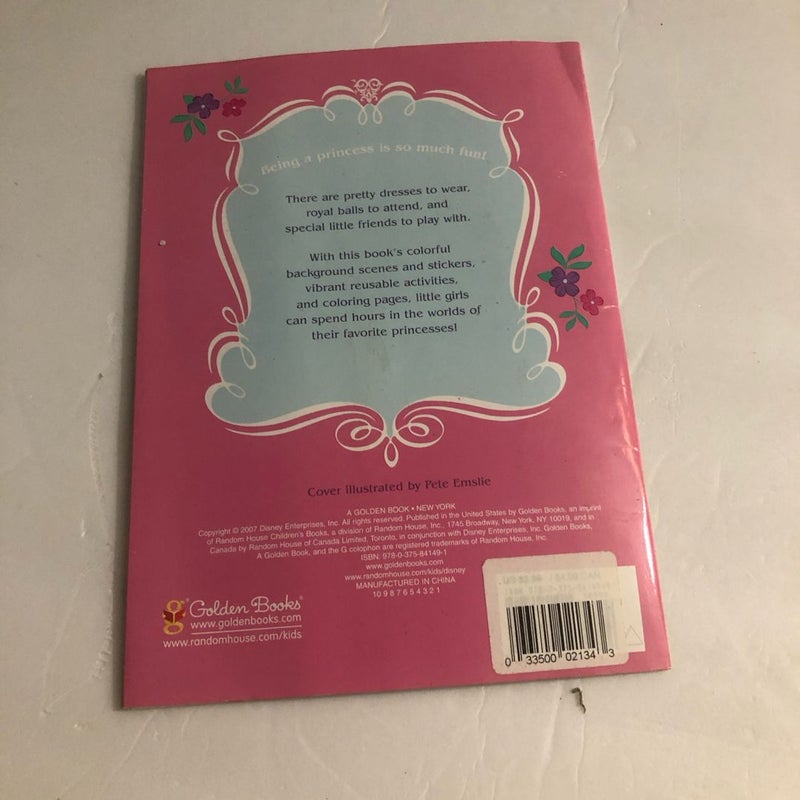 Disney Princess Party Activity Book