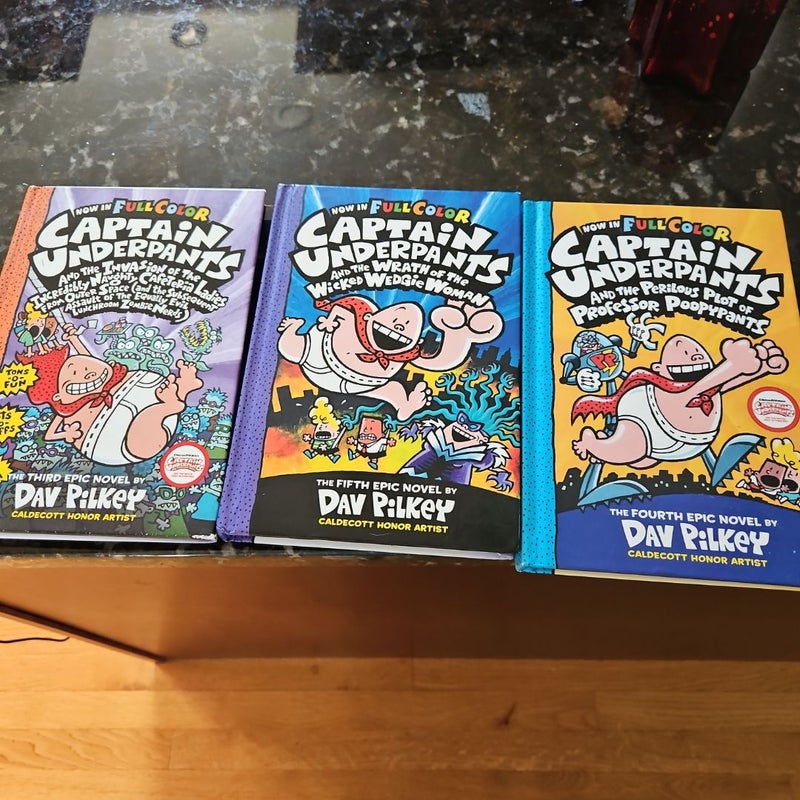 Captain Underpants Bookd 3,4 and 5