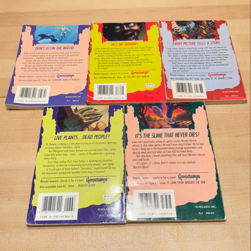 Goosebumps 5 Book Lot 