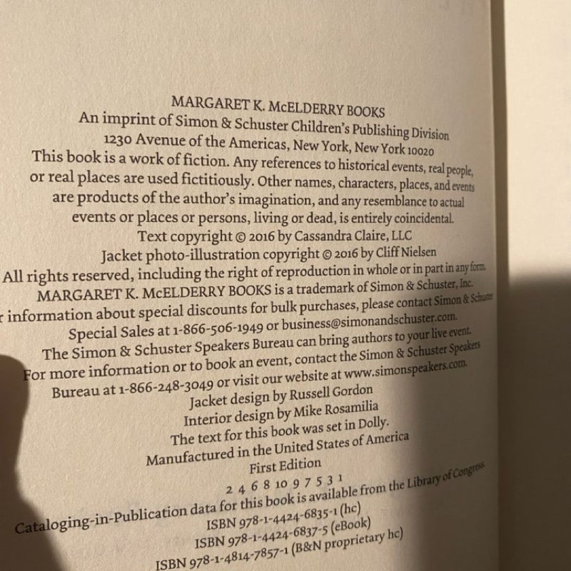 Lady Midnight B&N Signed first edition