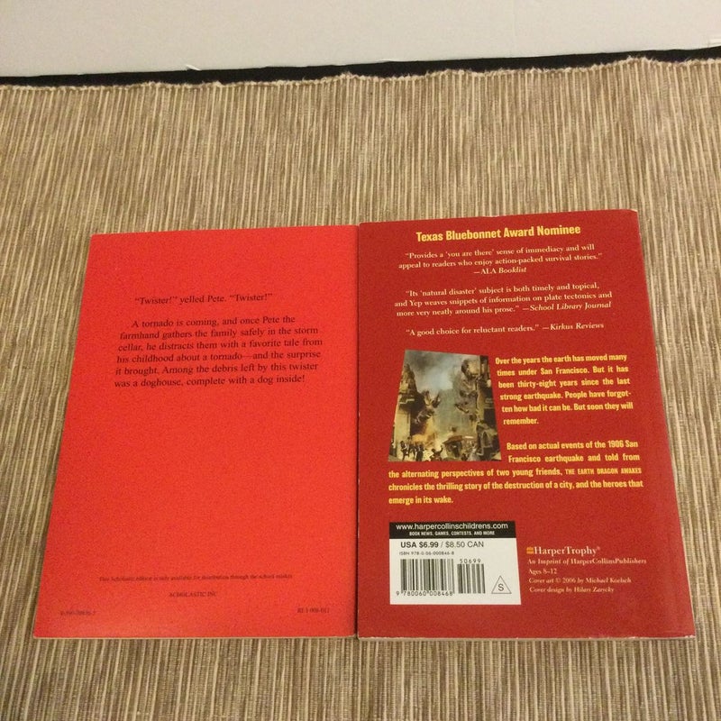 2 Books:  Tornado and The Earth Dragon Awakes 