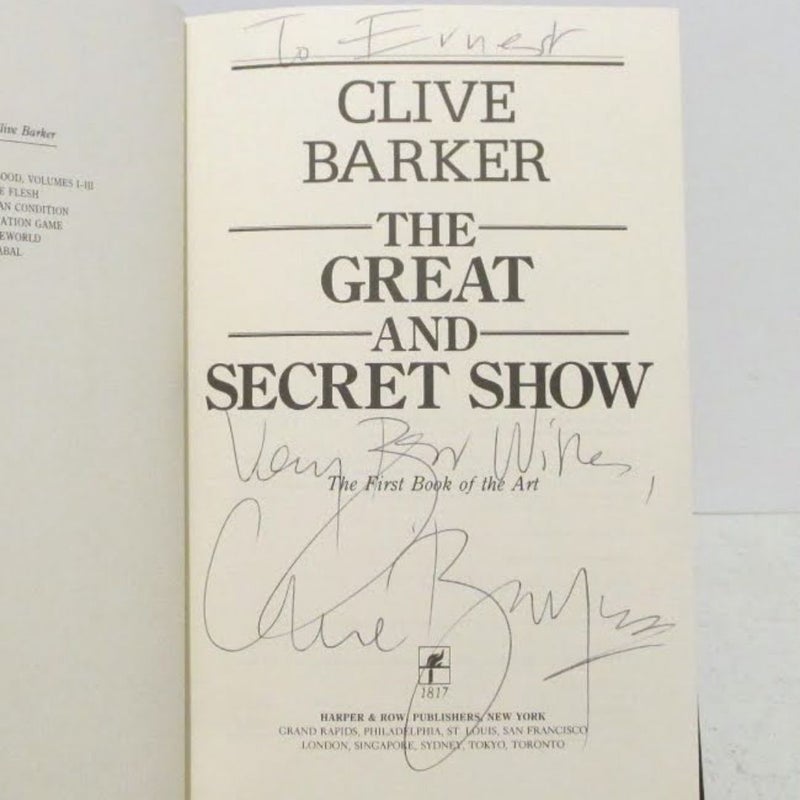 The Great and Secret Show SIGNED and INSCRIBED 1st Edition