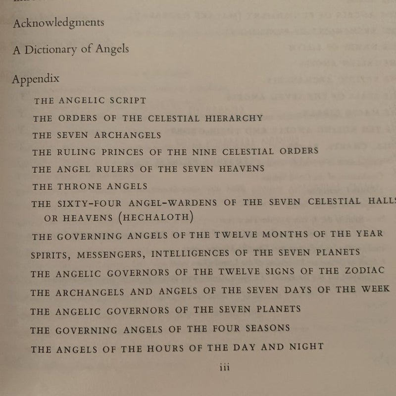 A Dictionary of Angels