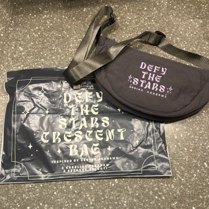 Defy the stars crescent bag zodiac academy bookishbox