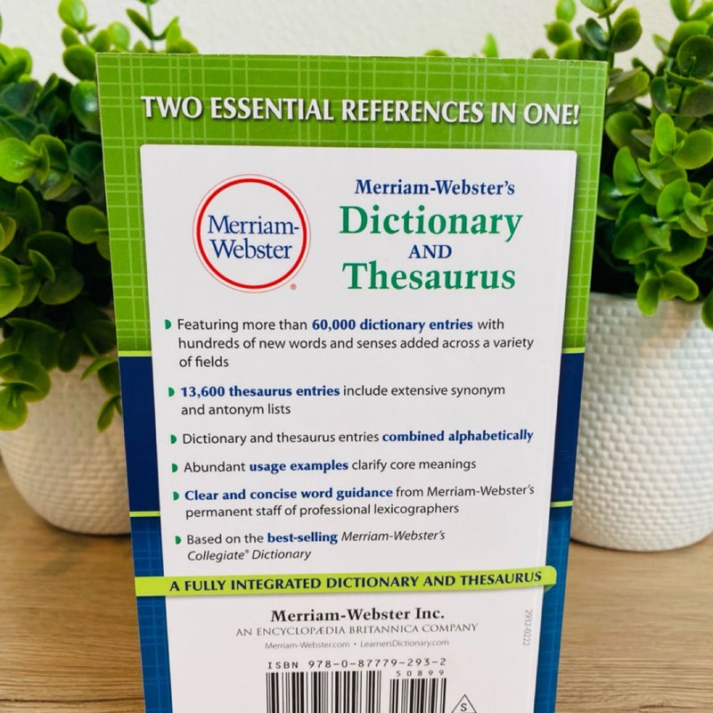 Merriam-Webster's Dictionary and Thesaurus