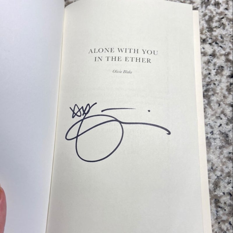 Alone with You in the Ether HAND SIGNED ORIGINAL COVER