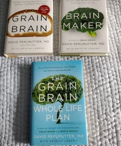 Grain Brain and Brain Maker books by David Perlmutter, MD