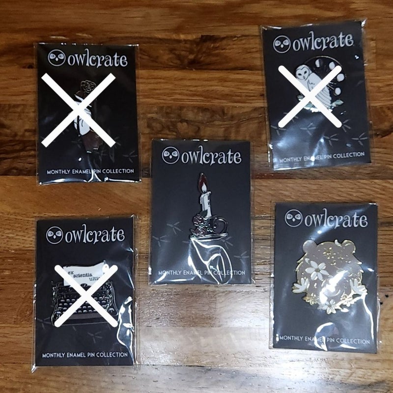 OwlCrate pin bundle