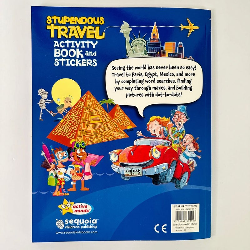 Active Minds Stupendous Travel Activity Book and Stickers