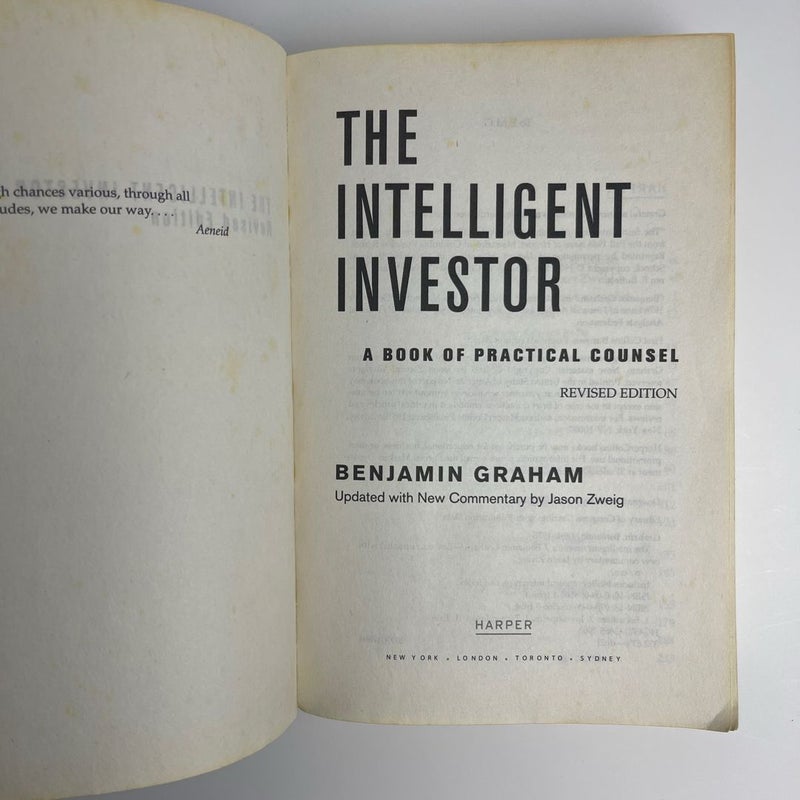 The Intelligent Investor Rev Ed