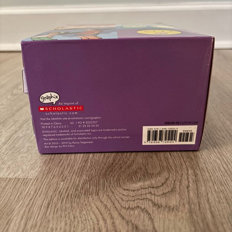 Raina Telgemeier Collection Box Set (Smile, Drama, Sisters, Ghosts, Guts)