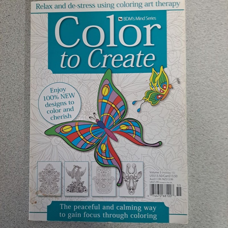 Color to Create adult coloring book
