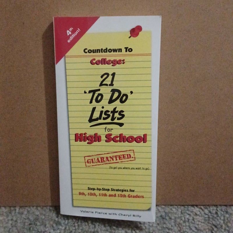 Countdown to College: 21 'to Do' Lists for High School