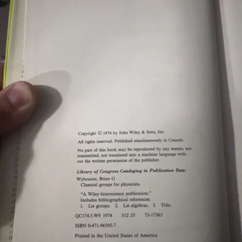 Classical Groups for Physicists