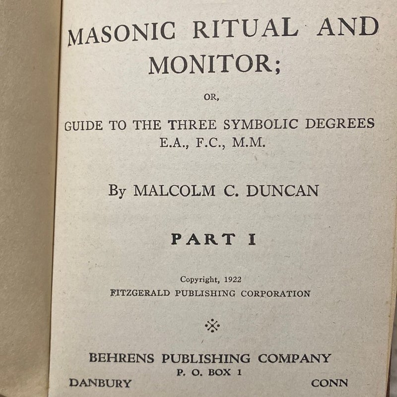 Revised Duncan’s Ritual of Freemasonry