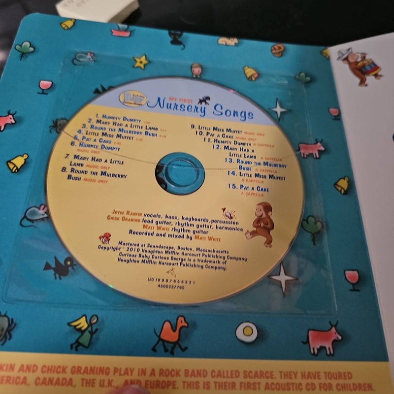 Curious Baby My First Nursery Songs (Curious George Book and Cd)