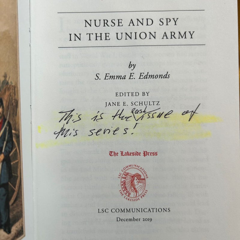 🌟Nurse and Spy in the Union Army (Lakeside Press)