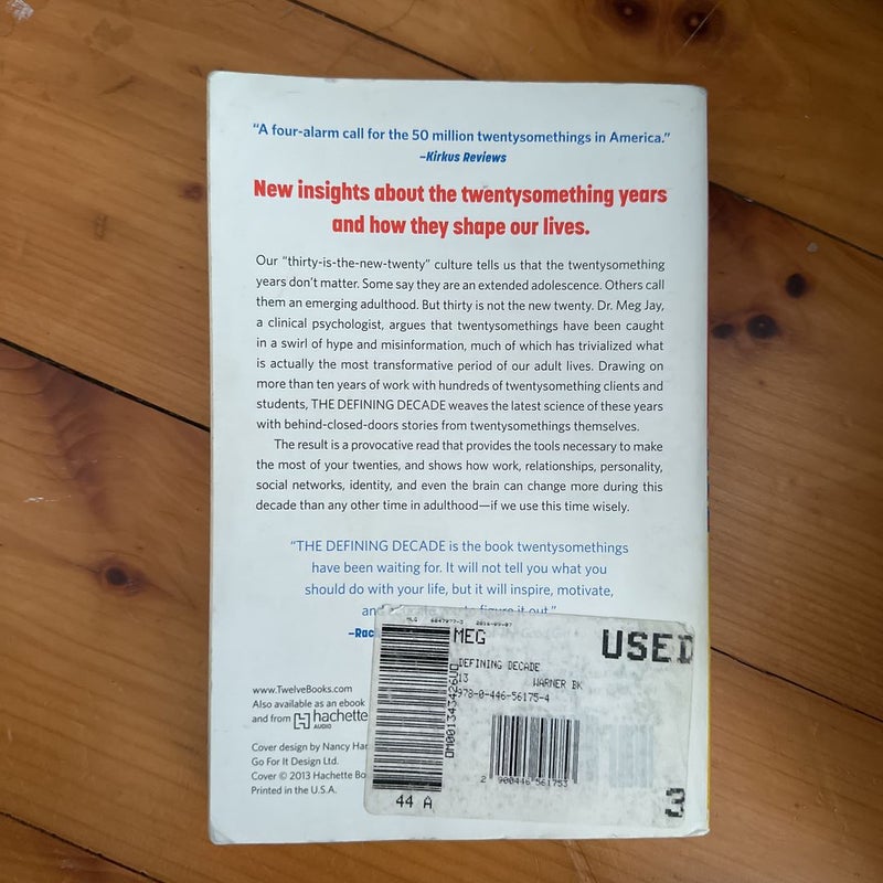 The Defining Decade by Meg Jay, PhD, Paperback | Pangobooks