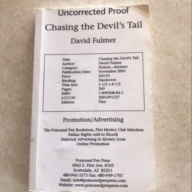 Chasing the Devil's Tail Uncorrected Proof