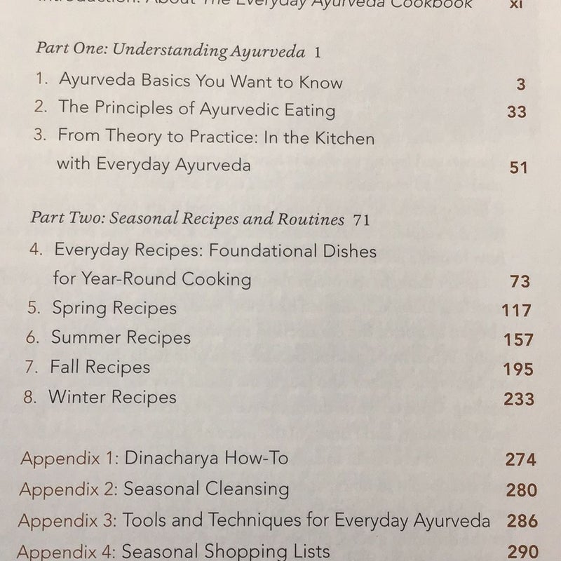 The Everyday Ayurveda Cookbook