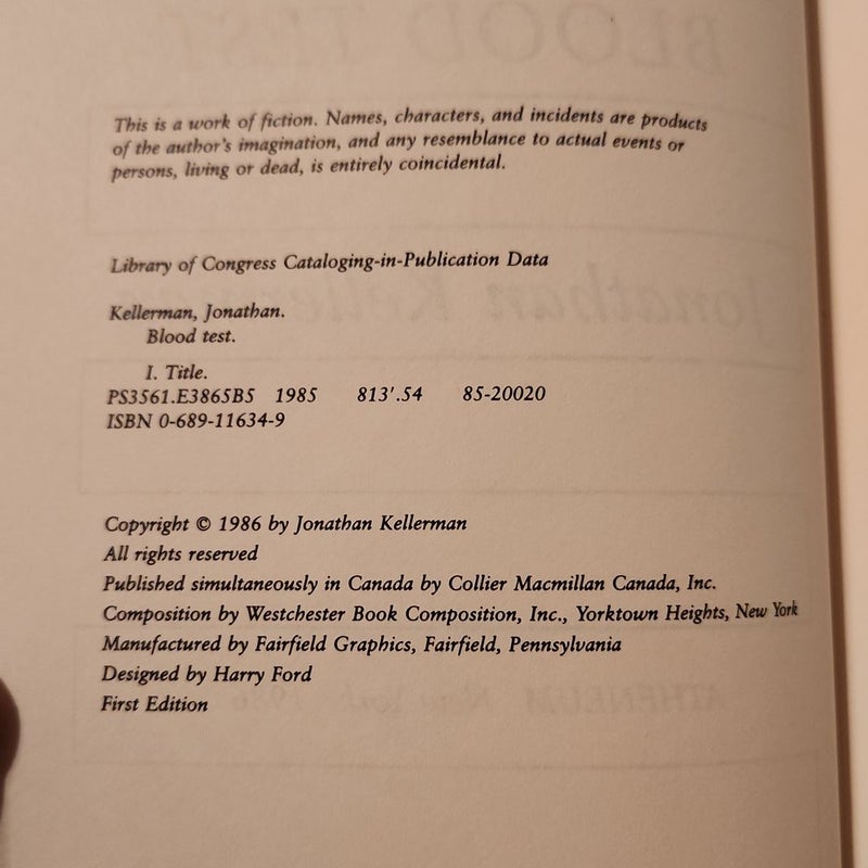 Blood Test (1st edition)