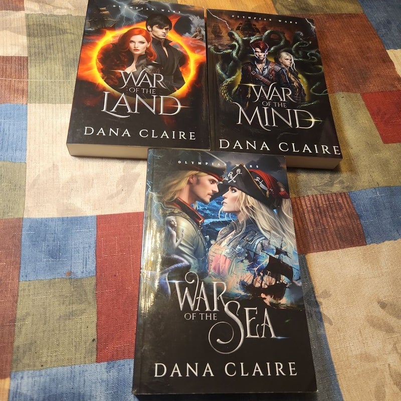 Olympian Wars Trilogy (signed); War of the Sea, War of the Land, War of the Mind (Exclusive covers)