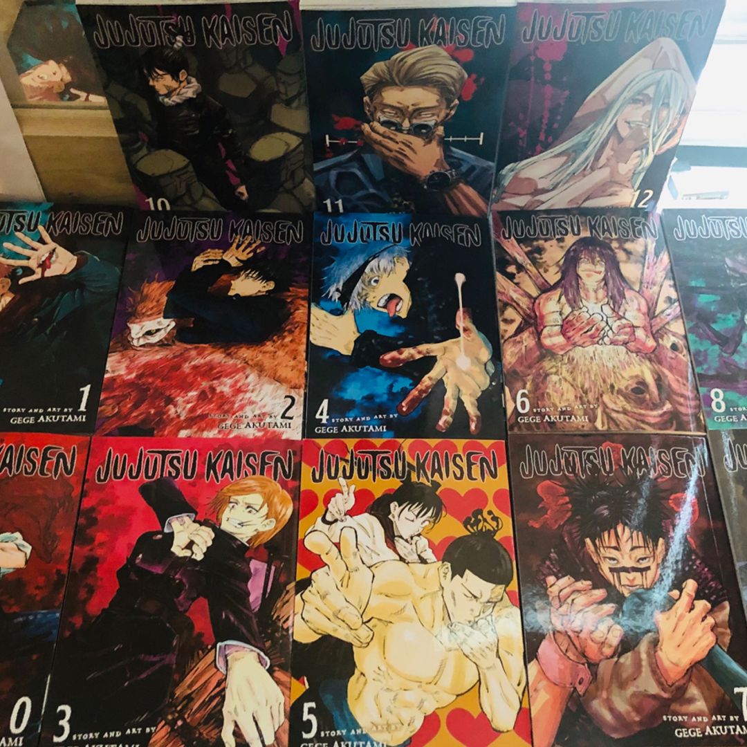 jujutsu kaisen manga english viz media volumes 0,9,14,15