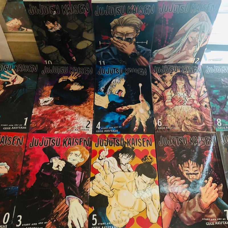 Jujutsu Kaisen Anime MANGA ENGLISH Volumes 0-14 Books by Gege Akutami,  Paperback