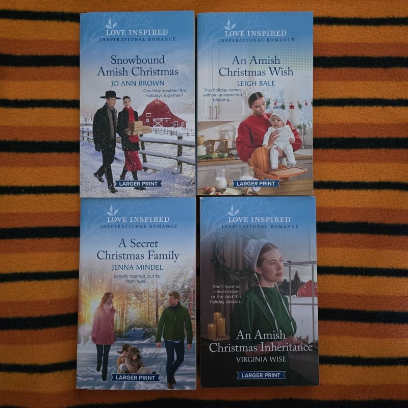 Lot of 4 Harlequin Love Inspired Christmas Books