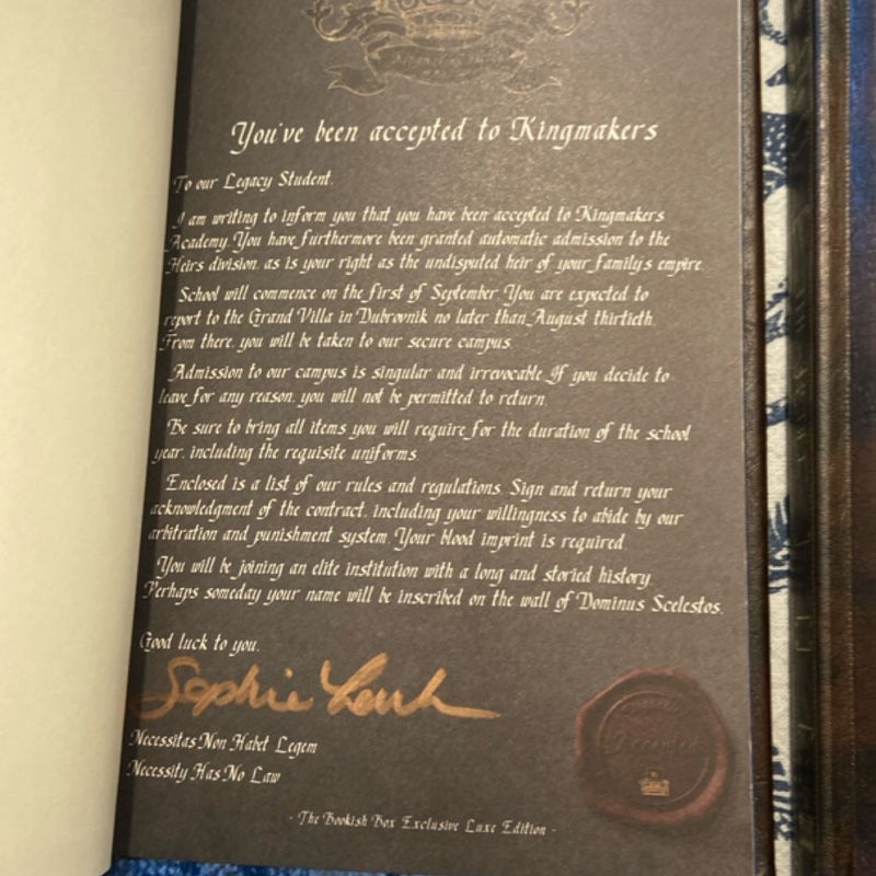 Kingmakers Series (The Bookish Box)