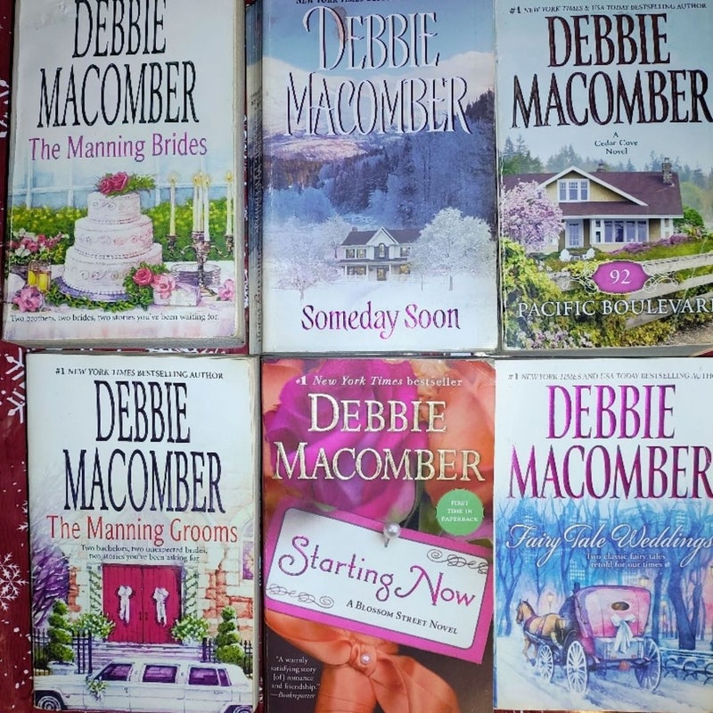 A bundle of six books romance novel Debbie Macomber