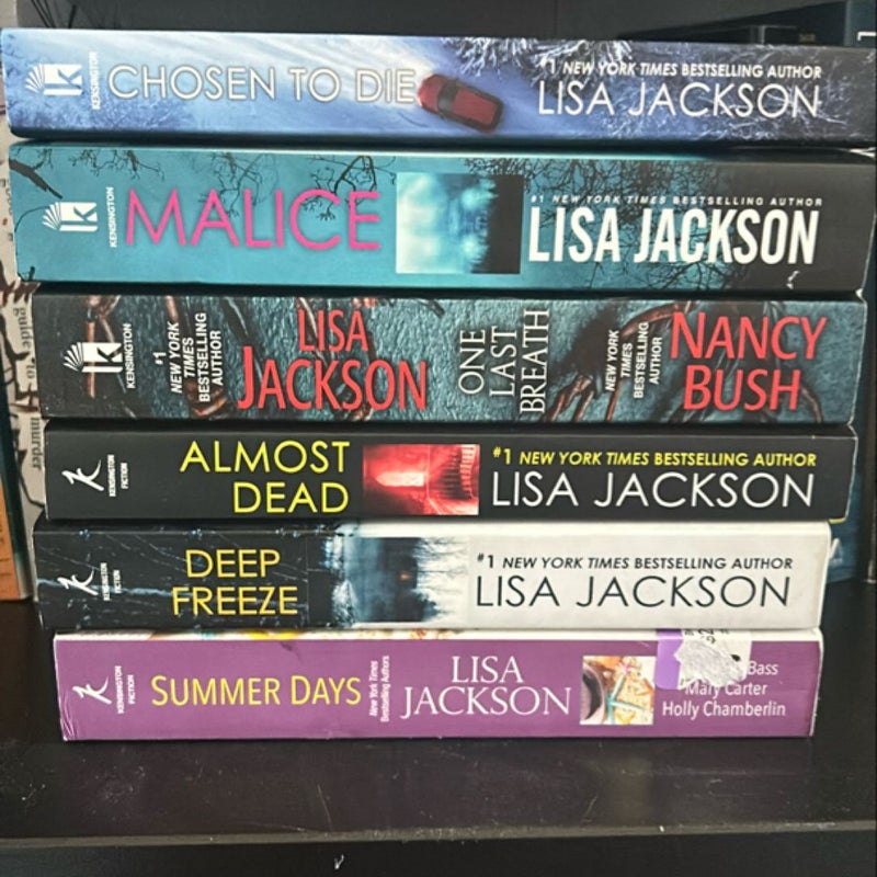 Lisa Jackson Bundle -Chosen to Die, Malice, One Last Breathe, Almost Dead, Deep Freeze, Summer Days