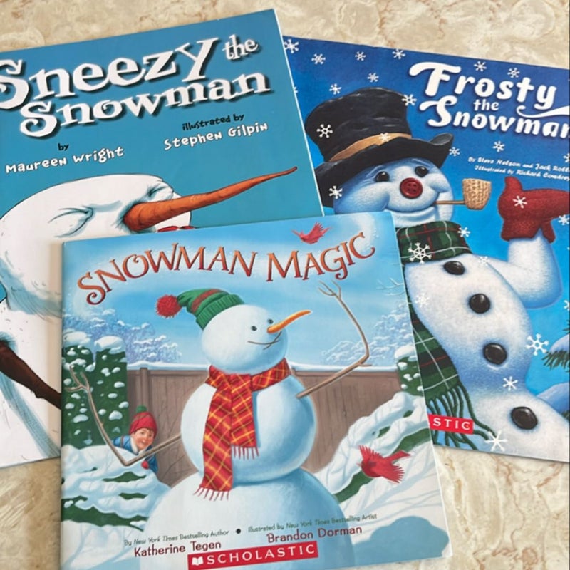 Snowman picture book bundle of 3