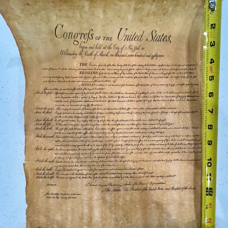 Replicas of US Constitution, Bill of Rights, & Declaration of Independence