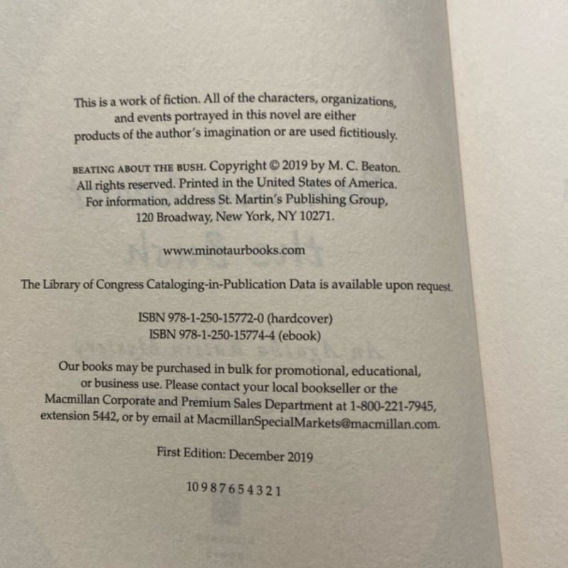 Beating about the Bush (first edition)