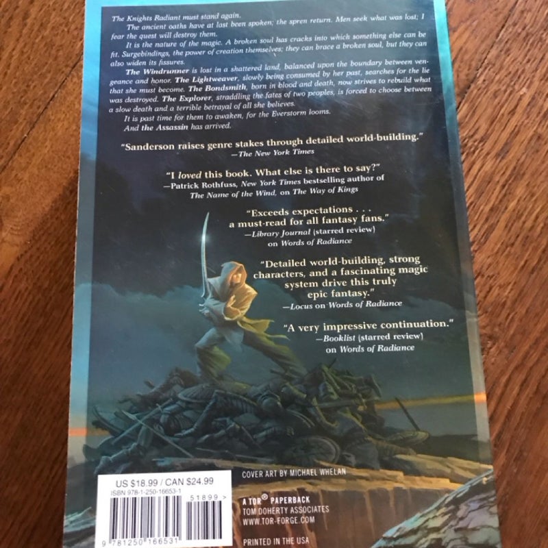 Words of Radiance: Book Two of the Stormlight Archive Sanderson TRADE PAPERBACK 