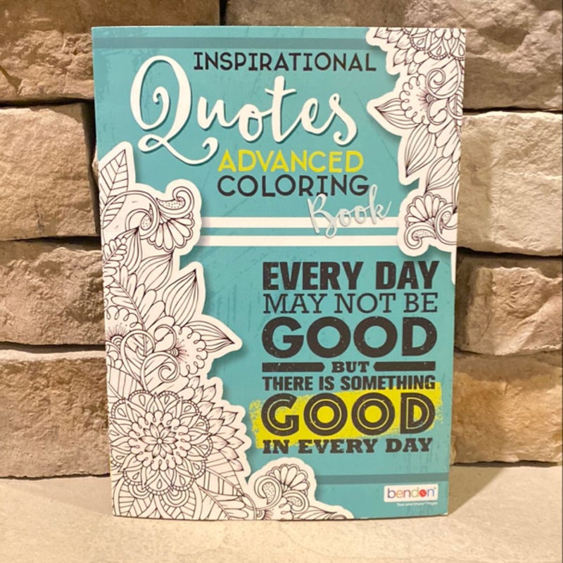 Inspirational Quotes Advanced Coloring Book