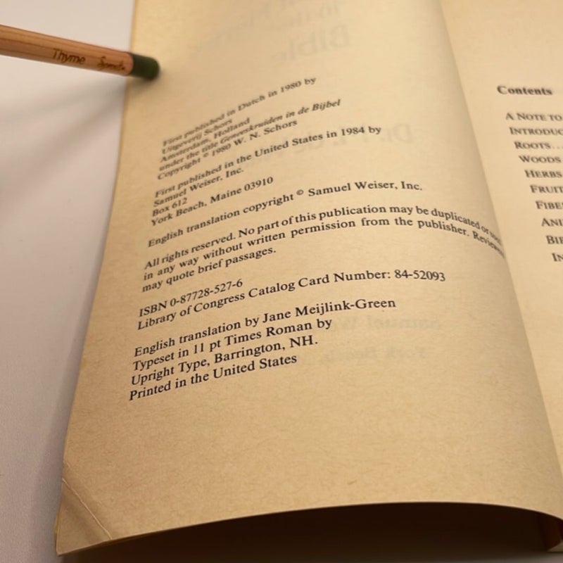 Medicinal Herbs in the Bible