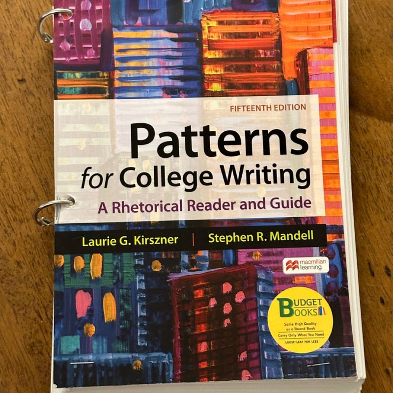 Loose-Leaf Version for Patterns for College Writing