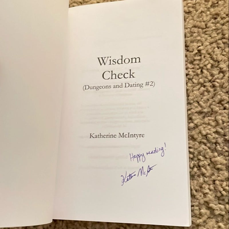 Wisdom Check (Story of My Life exclusive cover signed by the author)