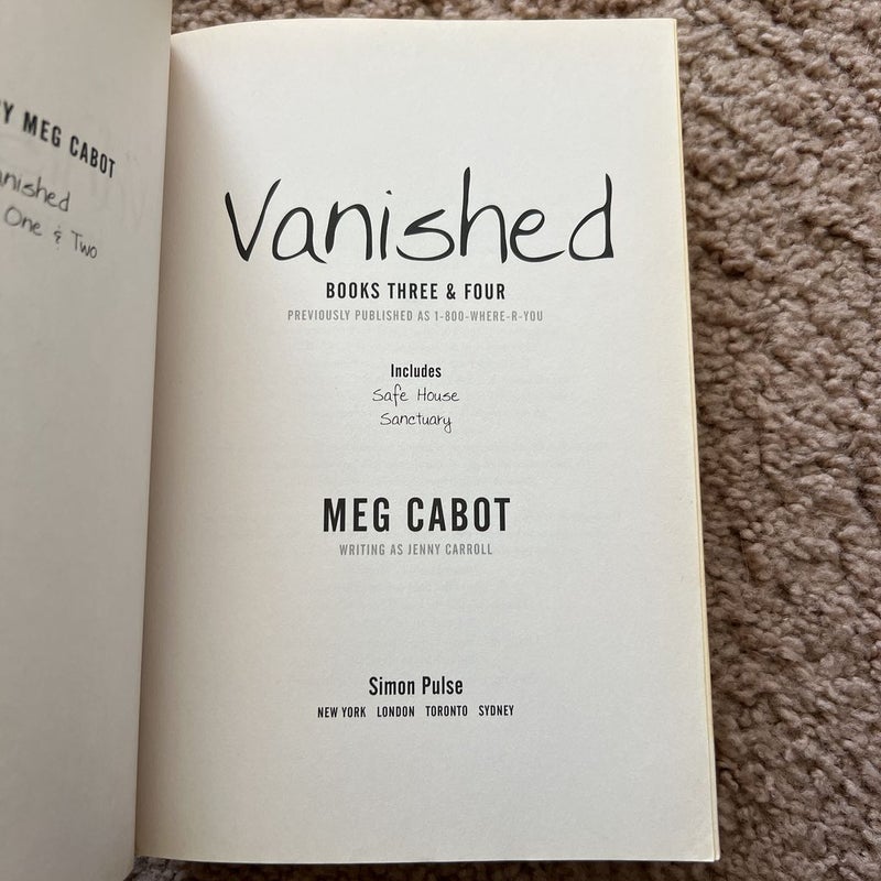 Vanished Books Three and Four