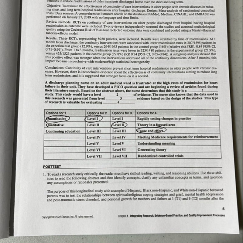 Study Guide for Nursing Research
