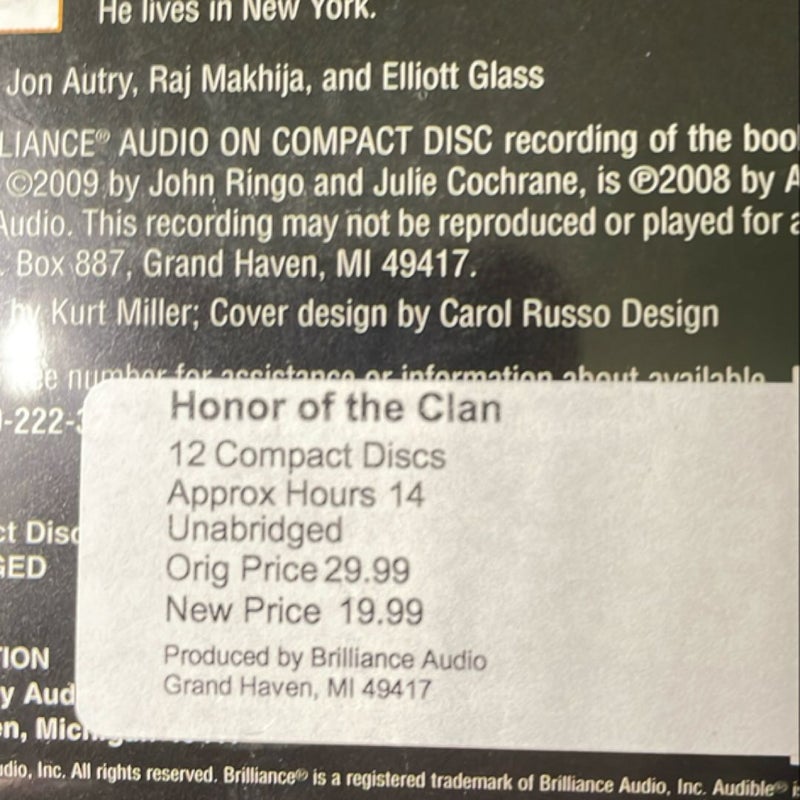 Honor of the Clan AUDIOBOOK