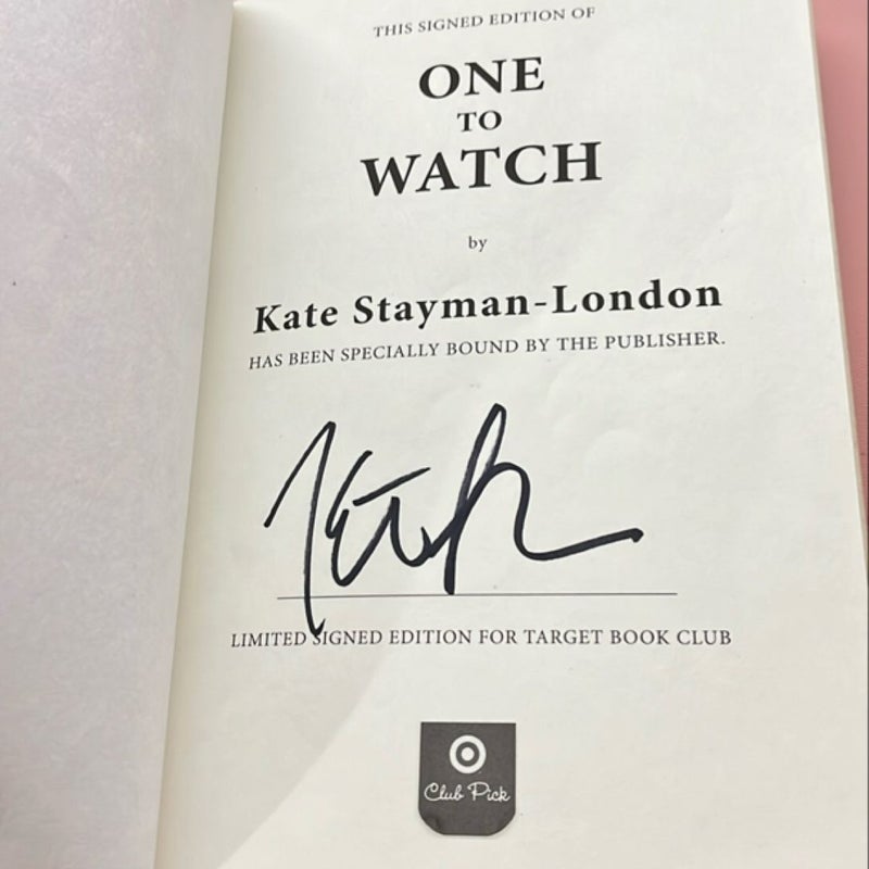 One to Watch (Signed)