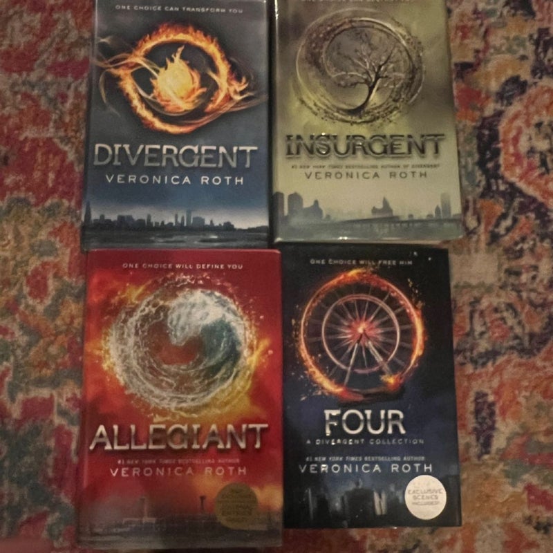 Divergent Complete Series Lot of 4 Hardcover Books Veronica Roth VG