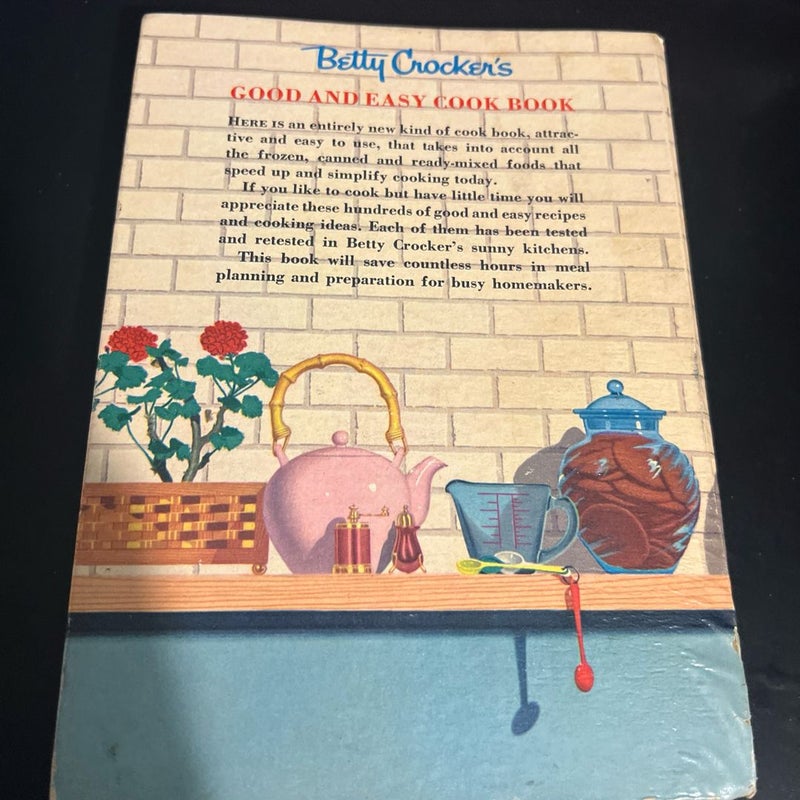 Betty Crocker’s Good And Easy Cookbook Vintage 1954