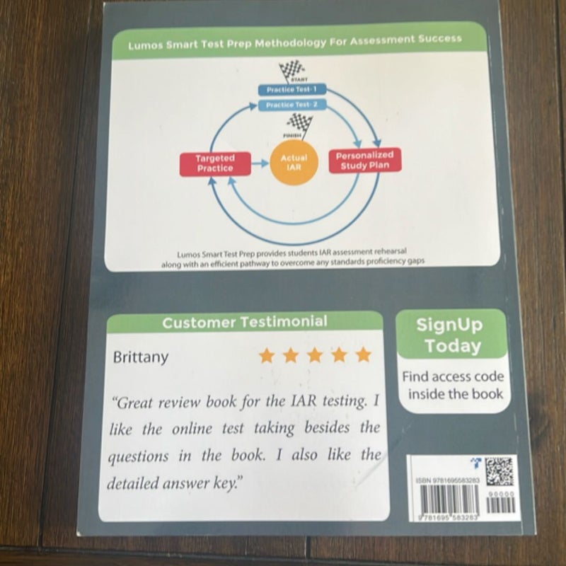 Illinois Assessment of Readiness (IAR) Test Practice: Grade 3 English Language Arts Literacy (ELA) Practice Workbook and Full-Length Online Assessments